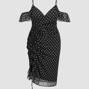 Cider curve polka fitted dress 2x